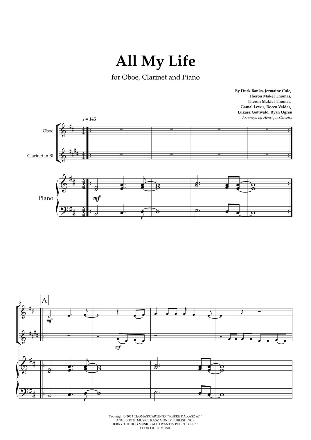 All My Life (arr. Henrique Oliveira)