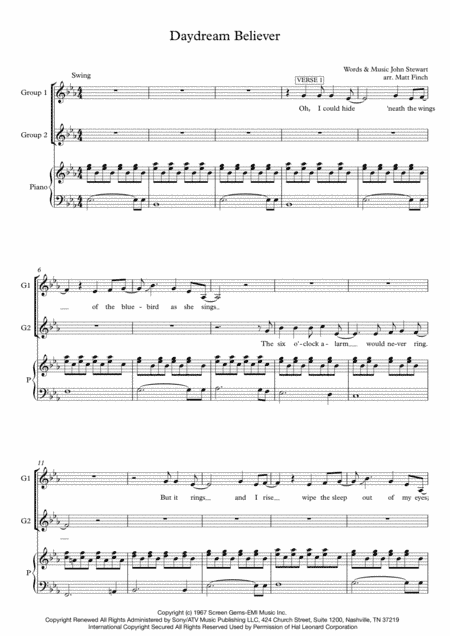 Daydream Believer (arr. Matt Finch)