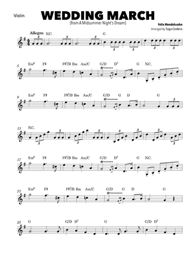 Wedding March (arr. Tiago Cordeiro)