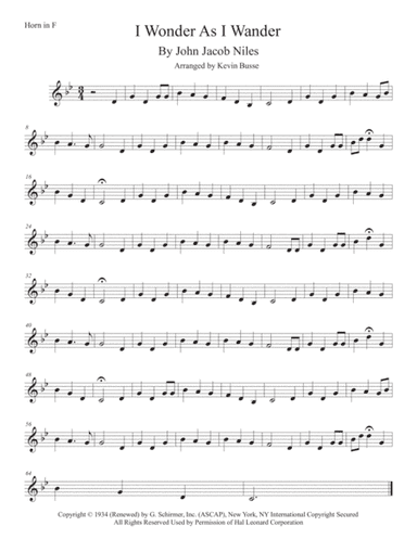 I Wonder As I Wander (arr. Kevin Busse)