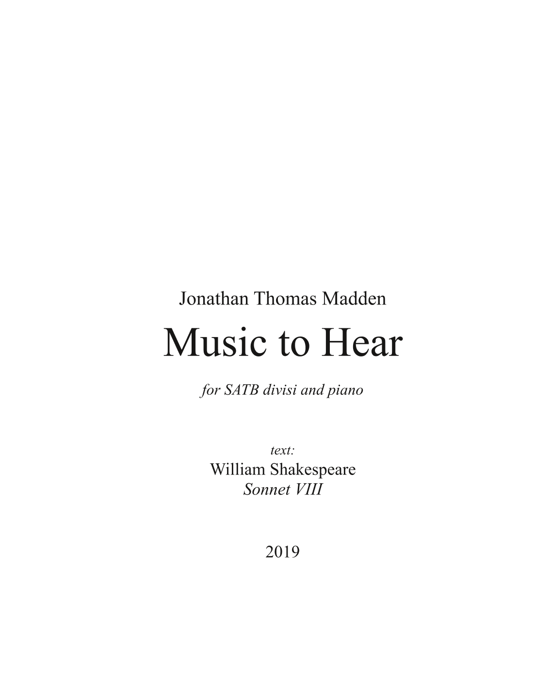 Music to Hear