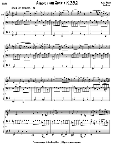 Adagio from Sonata K. 332 (arr. Ian Fitze)