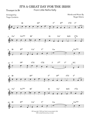 It's A Great Day For The Irish (arr. Tiago Cordeiro)