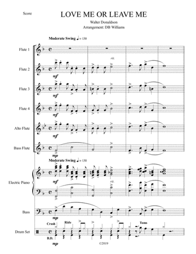 Love Me Or Leave Me (arr. DB Williams)