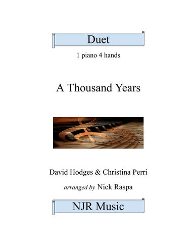 A Thousand Years (arr. Nick Raspa)