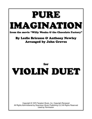Pure Imagination (arr. John Groves)