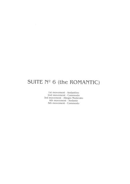 Suite No 6 for Cello Solo