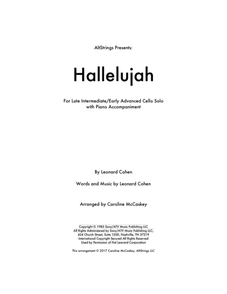 Hallelujah (arr. Caroline McCaskey)