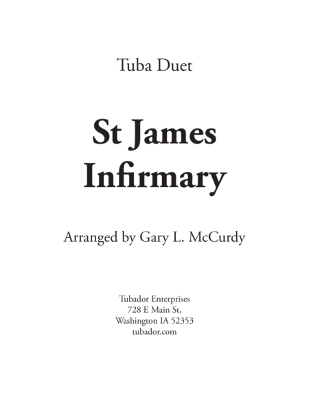 Saint James Infirmary Tuba Duet (arr. Gary McCurdy, The Tubador)