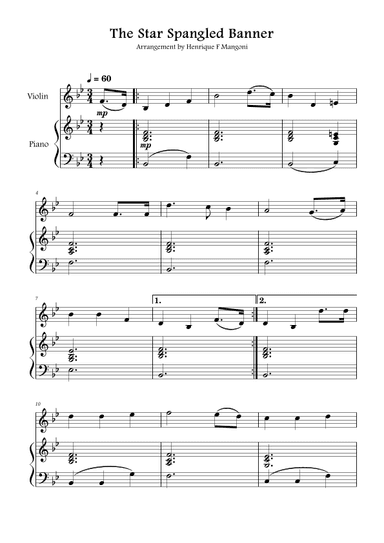 The Star-Spangled Banner (arr. Henrique F Mangoni)