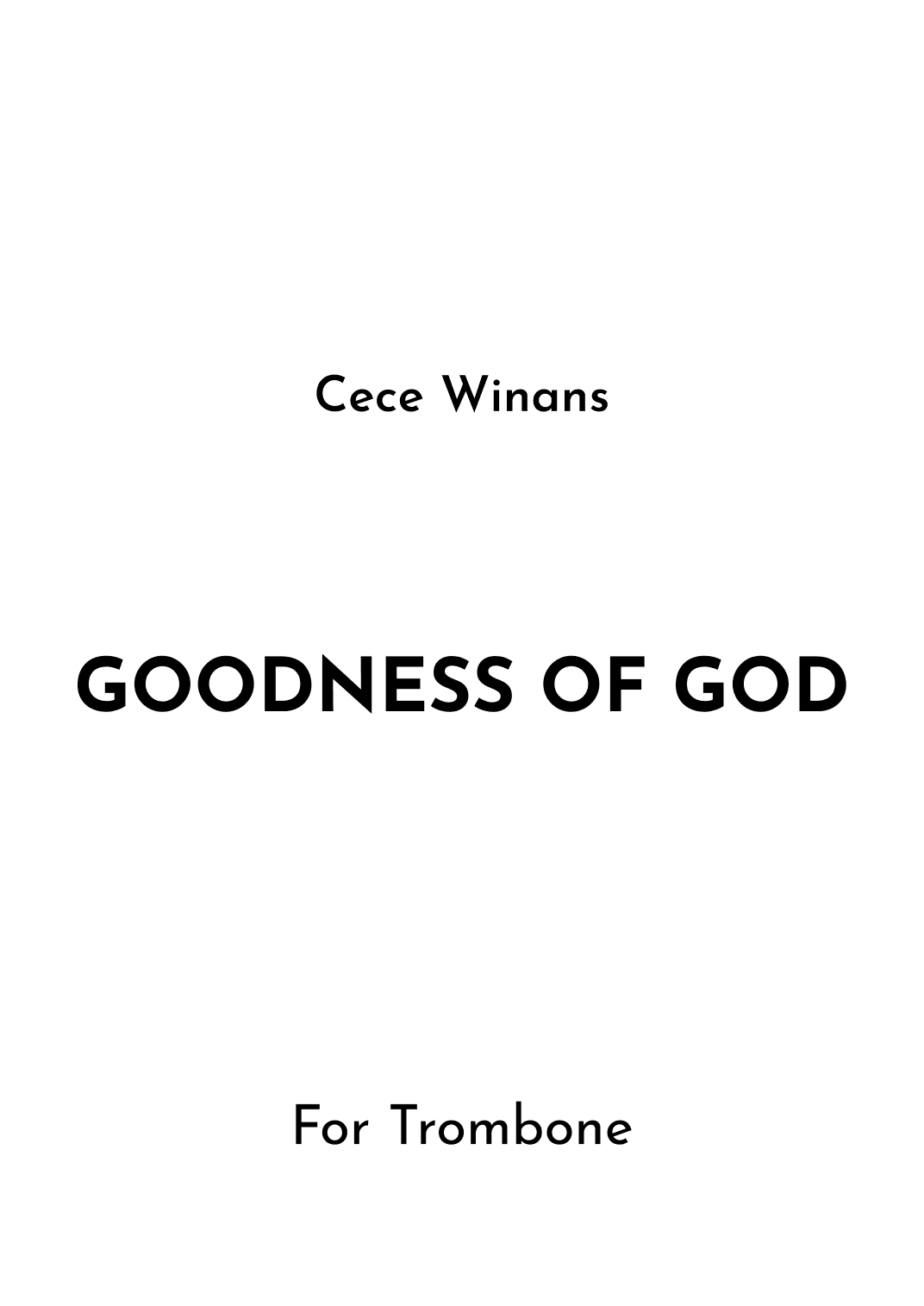 Goodness Of God (arr. Jireh J.)