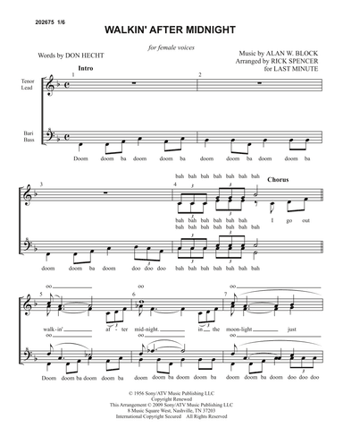 Walkin' After Midnight (arr. Rick Spencer)