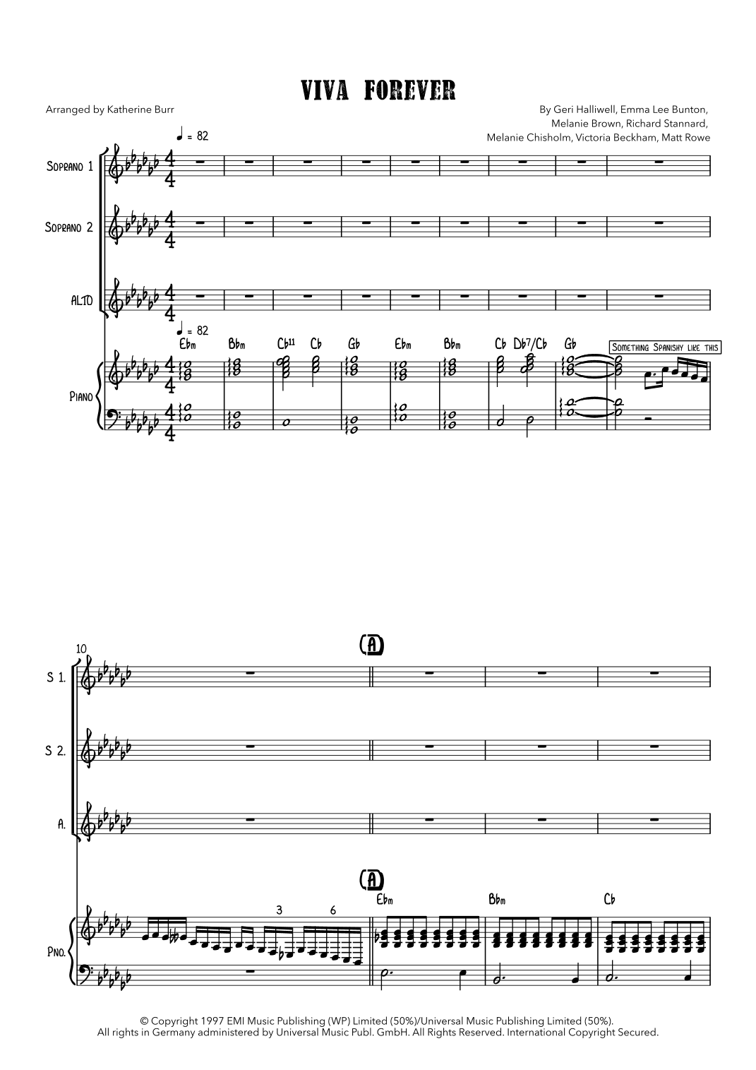 Viva Forever (arr. Katherine Burr)