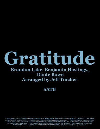 Gratitude (arr. Jeff Tincher)