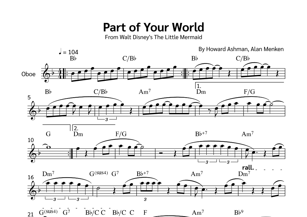 Part Of Your World (arr. Jackson Spindler)