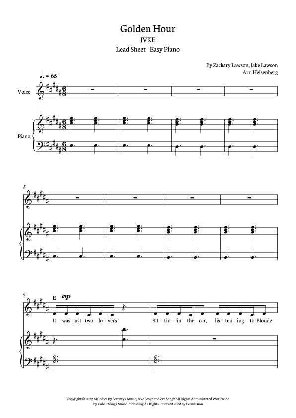 Golden Hour (arr. Heisenberg)