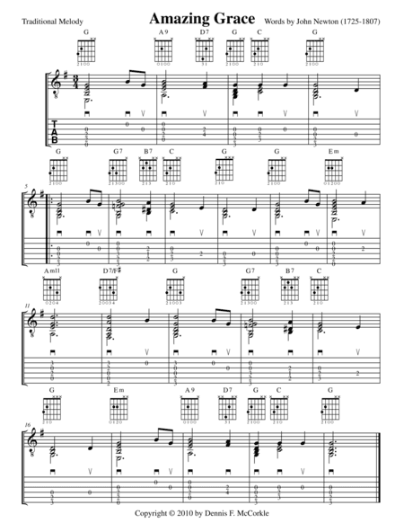Amazing Grace (arr. McCorkle, Dennis F.)