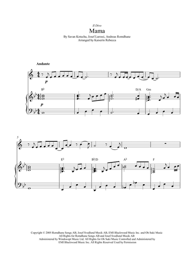 Mama (arr. Kaiserin Rebecca)