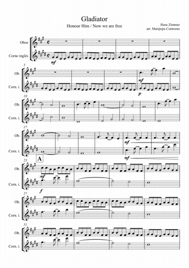 Gladiator Main Theme (arr. M. Contreras)