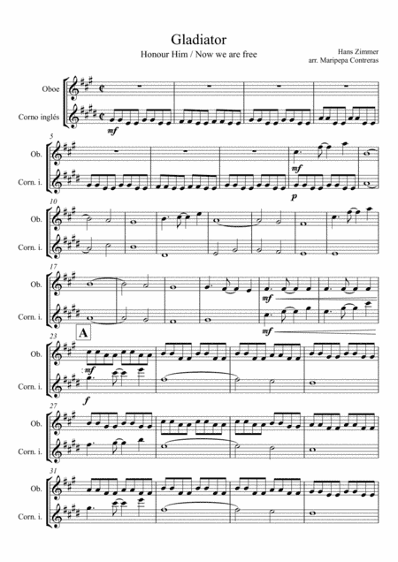 Gladiator Main Theme (arr. M. Contreras)