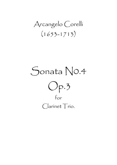 Sonata No.4 Op.3 (arr. Spence Bundy)