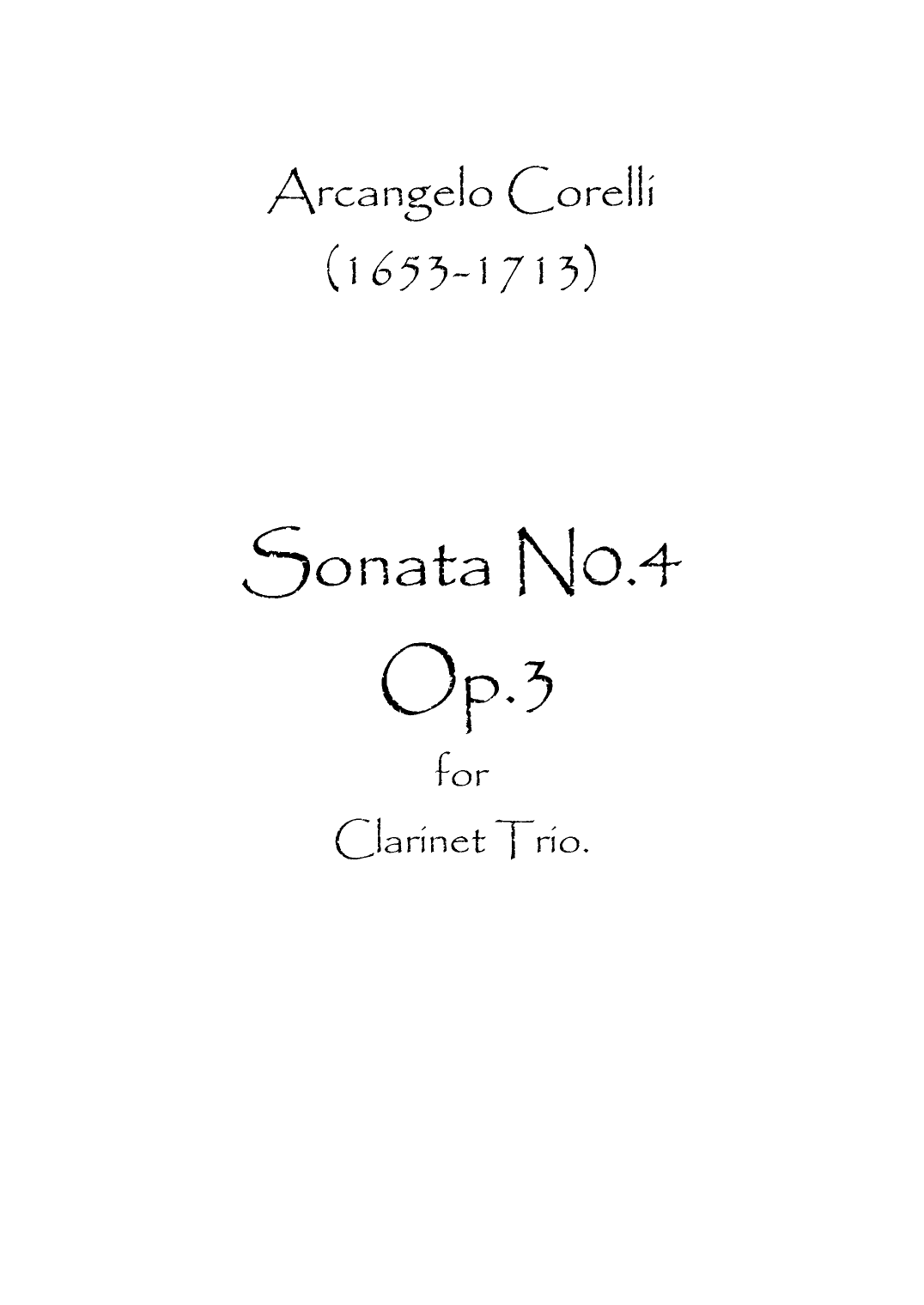 Sonata No.4 Op.3 (arr. Spence Bundy)