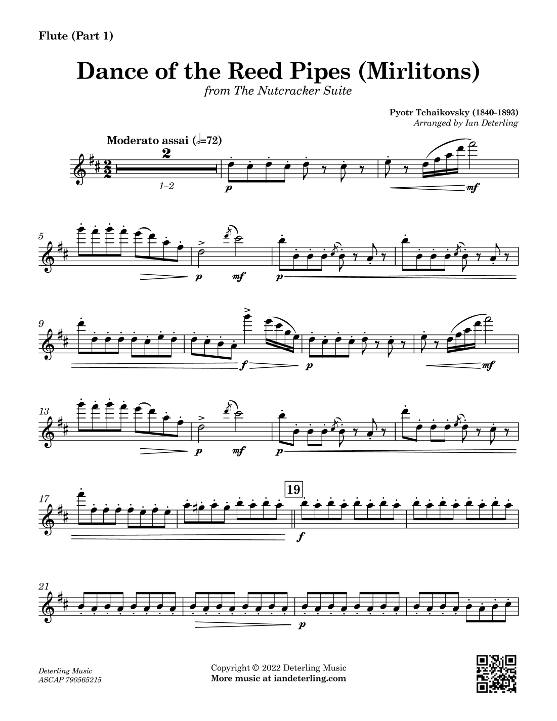 Dance of the Reed Pipes (flexible instrumentation) - Set of Parts Only (arr. Ian Deterling)