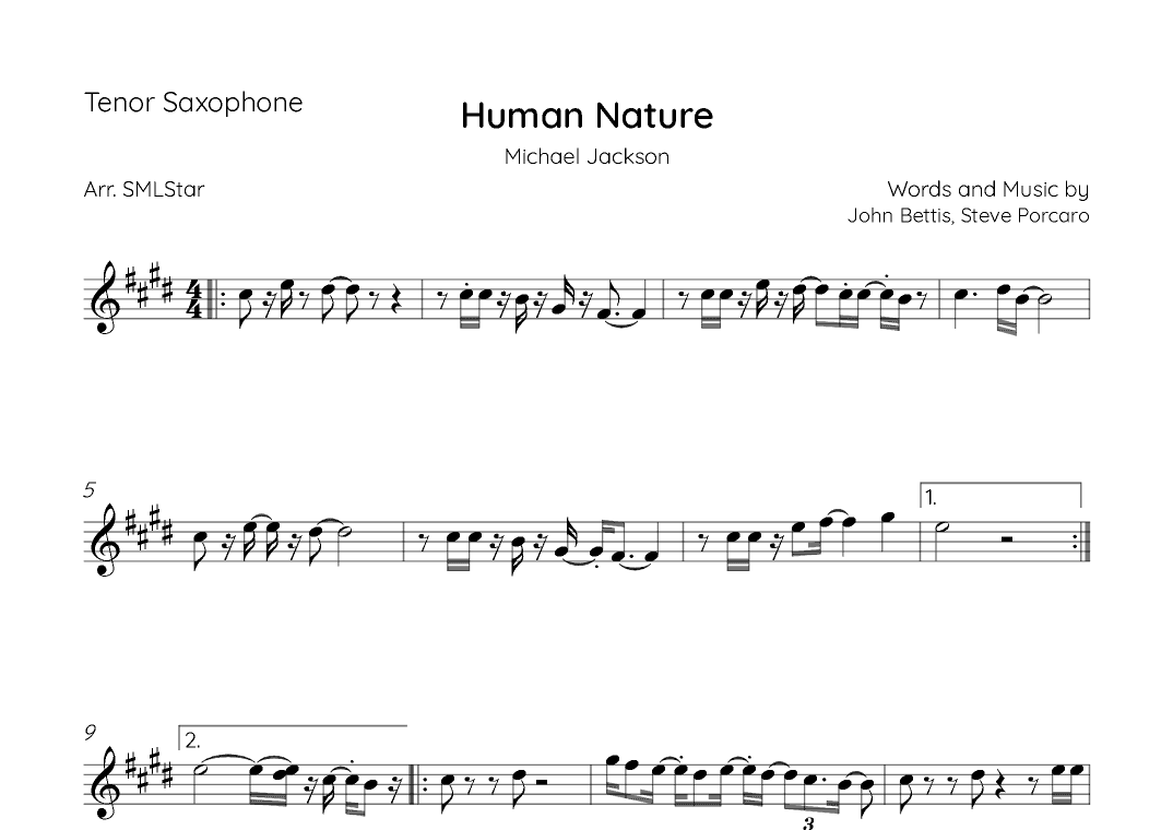 Human Nature (arr. SMLStar)