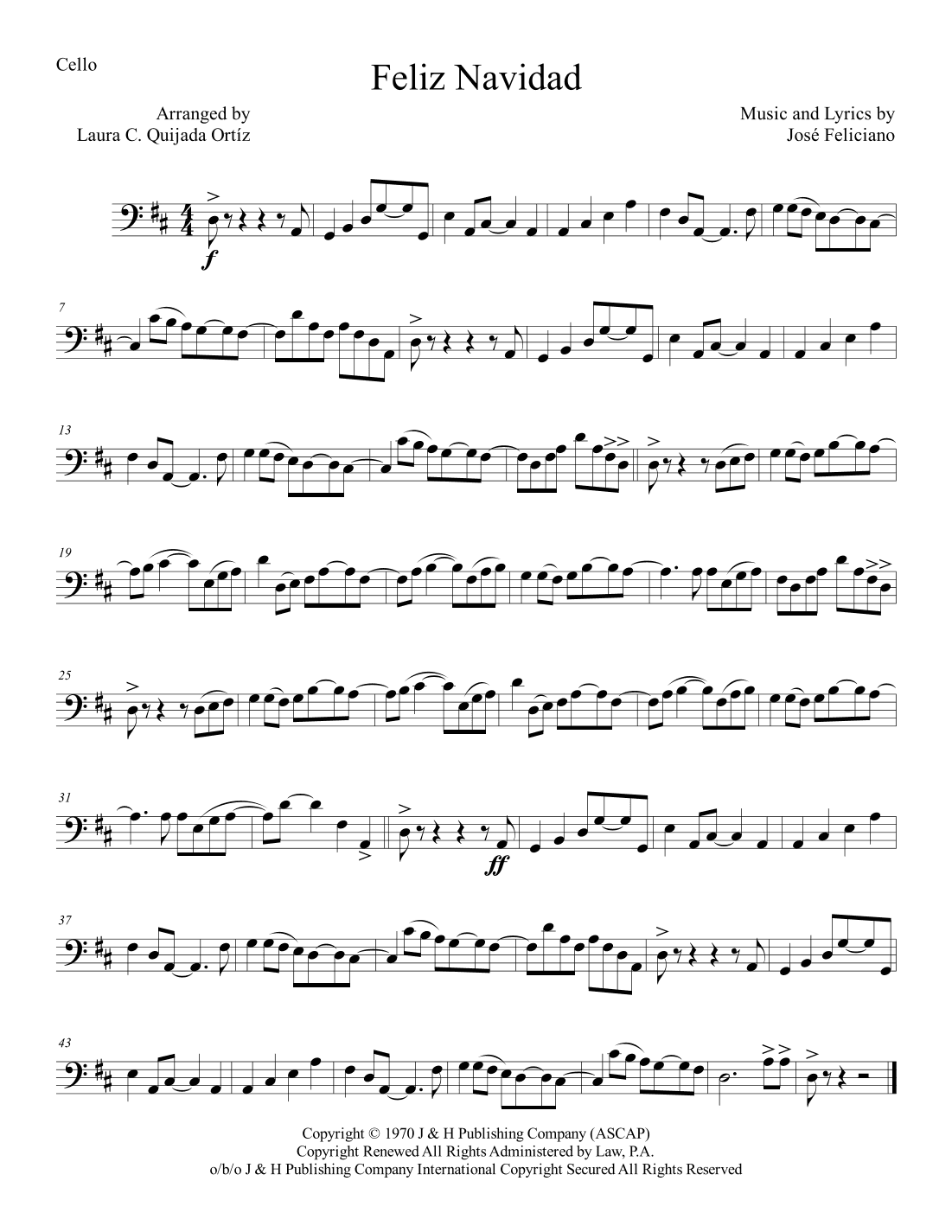 Feliz Navidad (arr. Laura C. Quijada Ortíz)