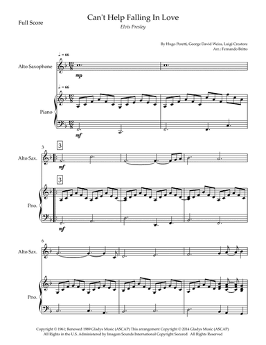 Can't Help Falling In Love (arr. Fernando Britto)