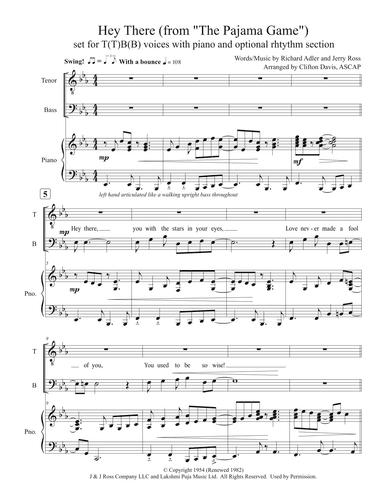 Hey There (arr. Clifton Allen Davis, ASCAP)
