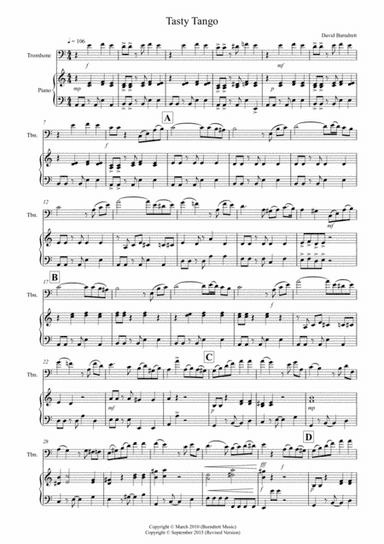 Tasty Tango for Trombone and Piano