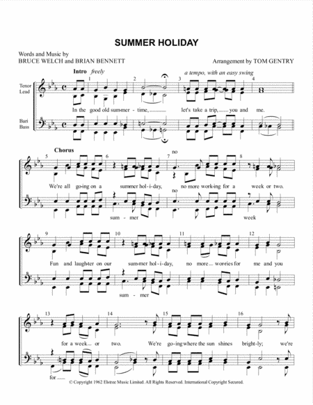 Summer Holiday (arr. Tom Gentry)
