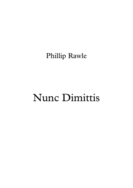 Nunc Dimittis