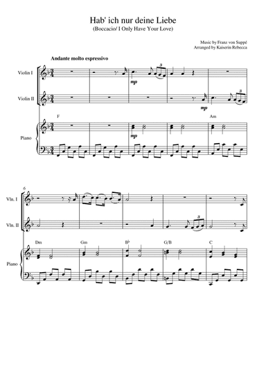 Hab' ich nur deine Liebe (Boccacio/ I Only Have Your Love) (arr. Kaiserin Rebecca)