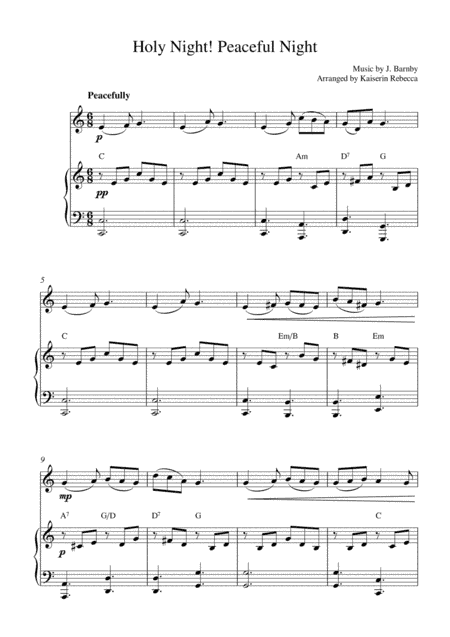 Holy Night! Peaceful night (arr. Kaiserin Rebecca)