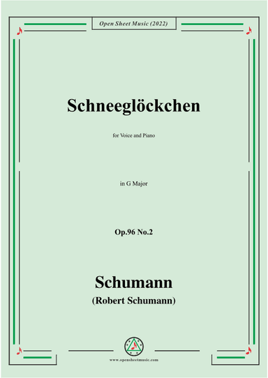 Schumann-Schneeglockchen,Op.96 No.2,in G Major (arr. OSM Press)