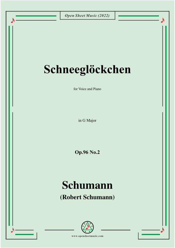 Schumann-Schneeglockchen,Op.96 No.2,in G Major (arr. OSM Press)