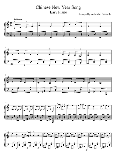 Chinese New Year in Am (arr. Andres M. Bascar, Jr.)