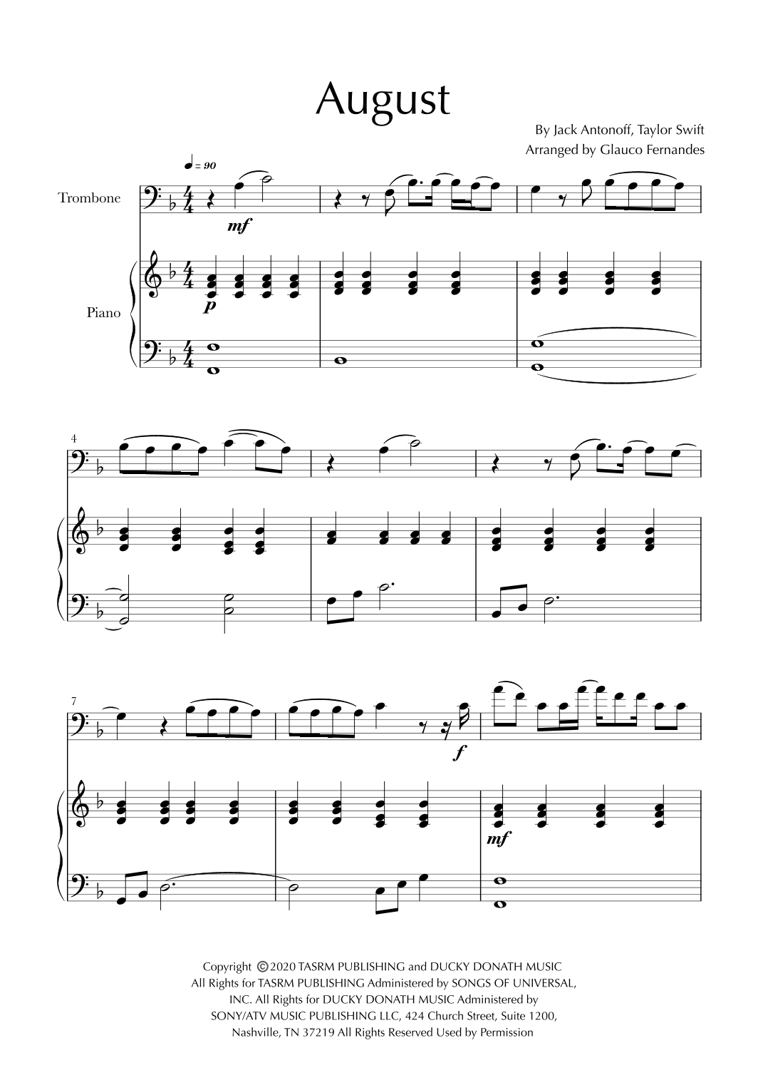 August (arr. Glauco Fernandes)