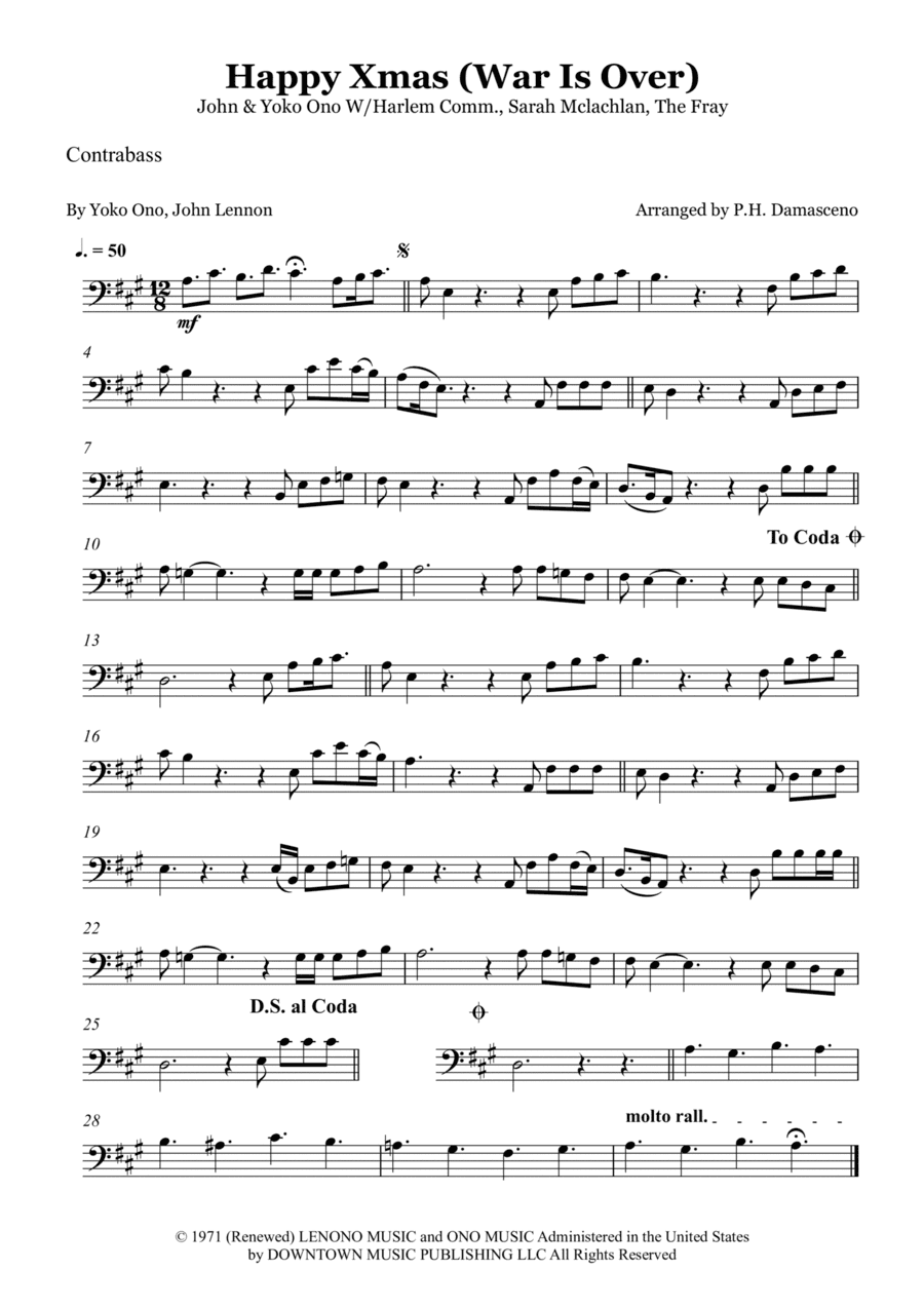 Happy Xmas (war Is Over) (arr. P.H. Damasceno)