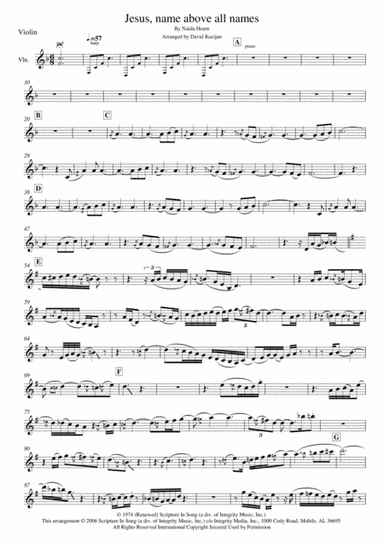 Jesus, Name Above All Names (arr. David Kocijan)