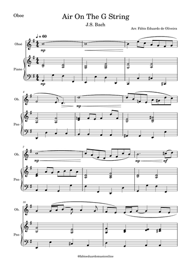 Air On The G String (arr. Fabio Eduardo de Oliveira)