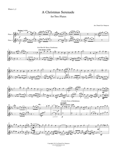 Christmas Serenade for 2 Flutes (arr. Daniel Léo Simpson)