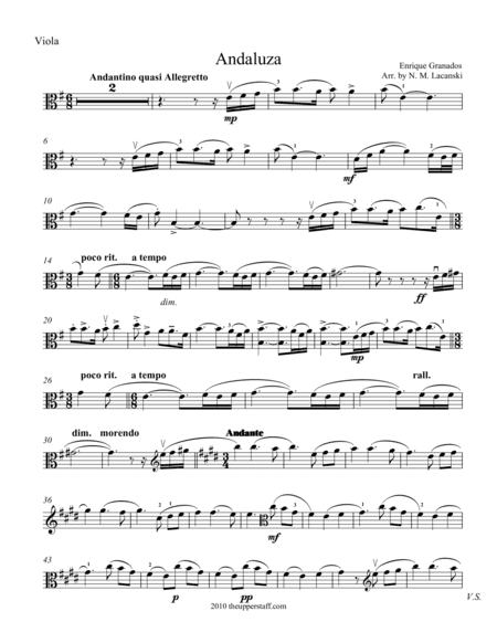 Andaluza (arr. Nick Lacanski)