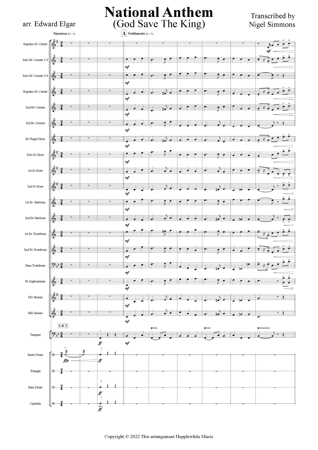 National Anthem: God Save The King (arr. Nigel Simmons)