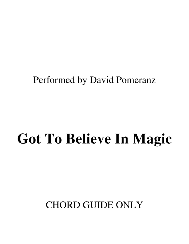 Got To Believe In Magic (arr. RWM)