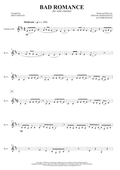 Bad Romance (arr. Art.o Artaud)