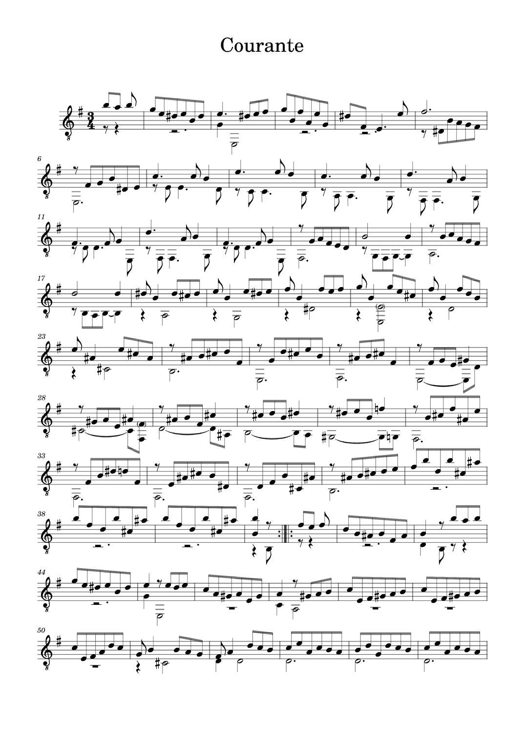 Suite 17 Courante (arr. Benjamin Grace)