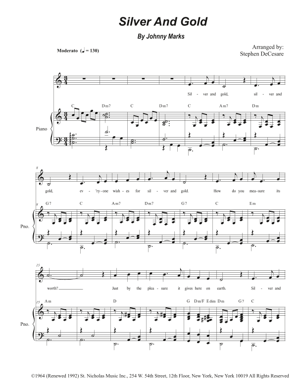 Silver And Gold (arr. Stephen DeCesare)